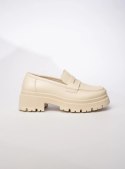 Damskie Mokasyny - Kremowe MILANO BEIGE - 37