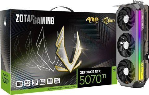 Karta graficzna ZOTAC Gaming GeForce RTX 5070 Ti AMP Extreme INFINITY 16GB GDDR7 (ZT-B50710B-10P) Karta graficzna ZOTAC Gaming GeForce RTX 5070 Ti AMP Extreme INFINITY 16GB GDDR7 (ZT-B50710B-10P)