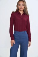 Klasyczna koszula z wiskozy K87 Bordo - Nife - 38 Klasyczna koszula z wiskozy K87 Bordo - Nife - 38