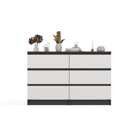Komoda Malwa M6 120 ANTRACYT / BIAŁY Komoda Malwa M6 120 ANTRACYT / BIAŁY