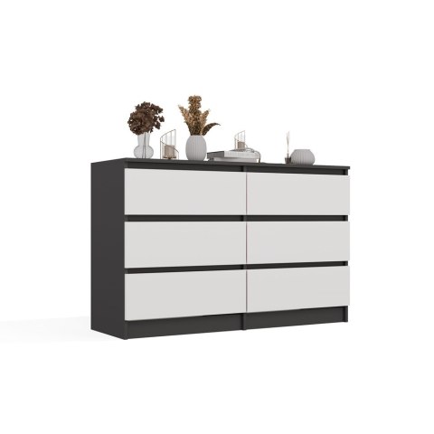 Komoda Malwa M6 120 ANTRACYT / BIAŁY Komoda Malwa M6 120 ANTRACYT / BIAŁY