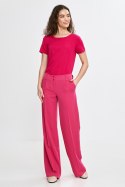 Spodnie wide leg z kantem SD112 Pink - Nife - 42 Spodnie wide leg z kantem SD112 Pink - Nife - 42