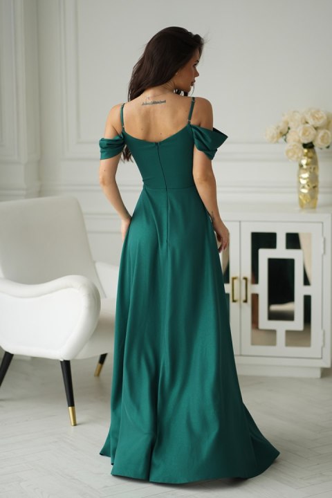 Sukienka Model 330-13 Bottle Green - Bicotone - 36 Sukienka Model 330-13 Bottle Green - Bicotone - 36