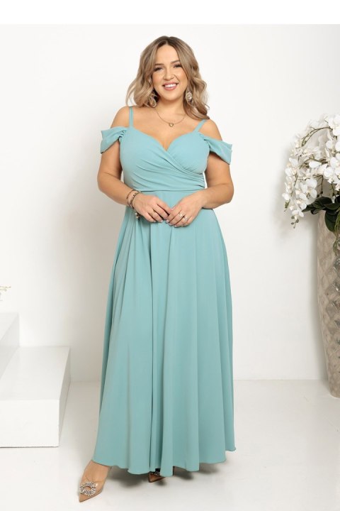 Sukienka Model Walentina Gładka 0011171. Szałwia - With You - 36 Sukienka Model Walentina Gładka 0011171. Szałwia - With You - 36