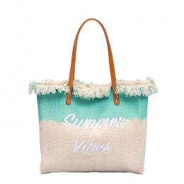 BOHO STRANDTASCHE mit Fransen, grünes Ombre TP14ZIE