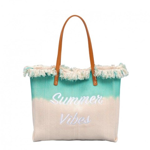 BOHO STRANDTASCHE mit Fransen, grünes Ombre TP14ZIE BOHO STRANDTASCHE mit Fransen, grünes Ombre TP14ZIE