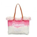 BOHO STRANDTASCHE mit Fransen, rosa Ombre TP14R BOHO STRANDTASCHE mit Fransen, rosa Ombre TP14R