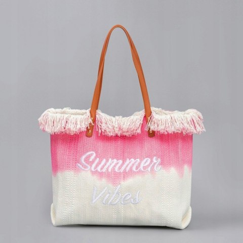 BOHO STRANDTASCHE mit Fransen, rosa Ombre TP14R BOHO STRANDTASCHE mit Fransen, rosa Ombre TP14R