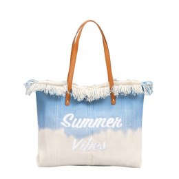 Copy of BOHO STRANDTASCHE mit Fransen, blaues Ombre TP14N