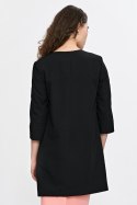 Dłuższa marynarka z przeszyciami z rękawem 3/4 Z80 Black - Nife - 38 Dłuższa marynarka z przeszyciami z rękawem 3/4 Z80 Black - Nife - 38