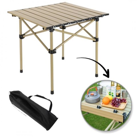 Klappbarer Gastronomie-, Touring-, Picknicktisch 53 x 51 cm beige SC10JBR