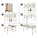 Klappbarer Gastronomie-, Touring-, Picknicktisch 53 x 51 cm beige SC10JBR