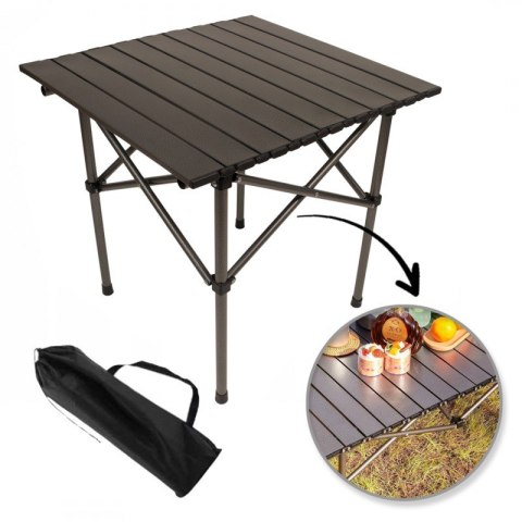 Klappbarer Gastronomie-, Touring-, Picknicktisch 53 x 51cm braun SC10BR