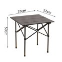 Klappbarer Gastronomie-, Touring-, Picknicktisch 53 x 51cm braun SC10BR