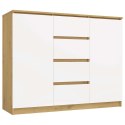 Komoda Malwa 2D4S 120 DĄB ARTISAN BIEL Komoda Malwa 2D4S 120 DĄB ARTISAN BIEL