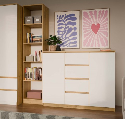 Komoda Malwa 2D4S 120 DĄB ARTISAN BIEL Komoda Malwa 2D4S 120 DĄB ARTISAN BIEL