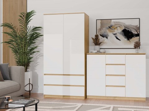 Komoda Malwa 2D4S 120 DĄB ARTISAN BIEL Komoda Malwa 2D4S 120 DĄB ARTISAN BIEL