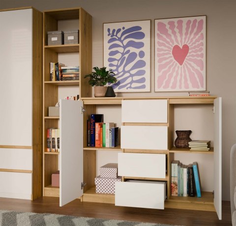 Komoda Malwa 2D4S 120 DĄB ARTISAN BIEL Komoda Malwa 2D4S 120 DĄB ARTISAN BIEL