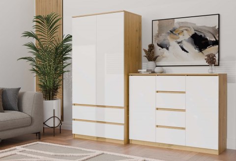 Komoda Malwa 2D4S 120 DĄB ARTISAN BIEL Komoda Malwa 2D4S 120 DĄB ARTISAN BIEL