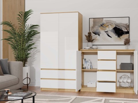 Komoda Malwa 2D4S 120 DĄB ARTISAN BIEL Komoda Malwa 2D4S 120 DĄB ARTISAN BIEL