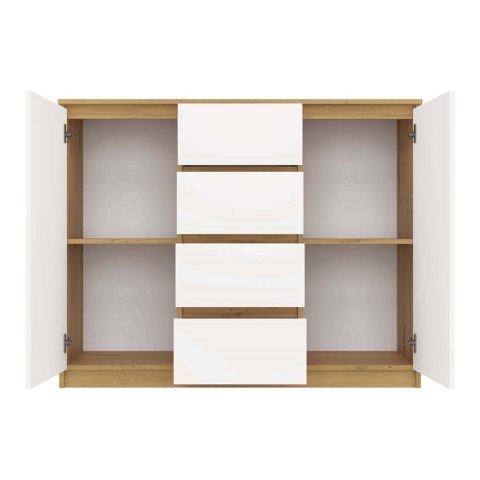 Komoda Malwa 2D4S 120 DĄB ARTISAN BIEL Komoda Malwa 2D4S 120 DĄB ARTISAN BIEL