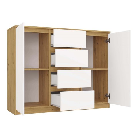 Komoda Malwa 2D4S 120 DĄB ARTISAN BIEL Komoda Malwa 2D4S 120 DĄB ARTISAN BIEL