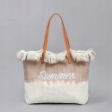 TORBA PLAŻOWA BOHO Z frędzlami brązowa ombre TP14BR TORBA PLAŻOWA BOHO Z frędzlami brązowa ombre TP14BR