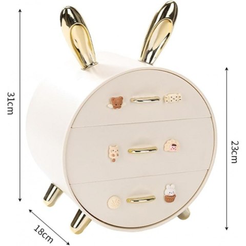 Aufbewahrungsbox für Kosmetik und Schmuck BUNNY mit goldenen Griffen CB60 Aufbewahrungsbox für Kosmetik und Schmuck BUNNY mit goldenen Griffen CB60
