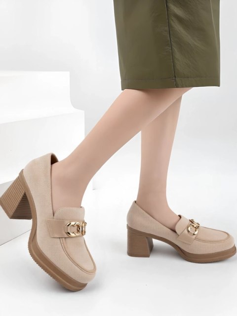 Damskie Loafersy LUX GRACE NUDE - 38 Damskie Loafersy LUX GRACE NUDE - 38