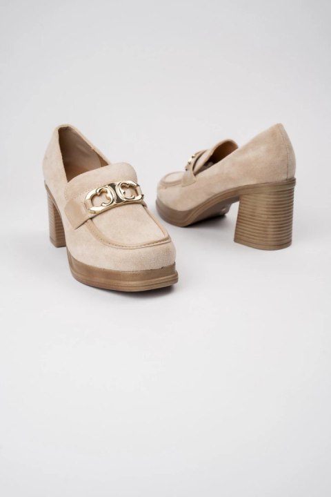 Damskie Loafersy LUX GRACE NUDE - 38 Damskie Loafersy LUX GRACE NUDE - 38