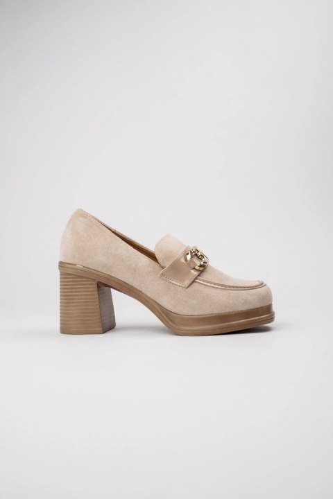 Damskie Loafersy LUX GRACE NUDE - 38 Damskie Loafersy LUX GRACE NUDE - 38