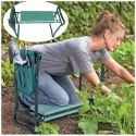 Klappbarer Hocker, Stuhl, Gartenkniestuhl 3-in-1 mit Taschen 60 x 49 x 25 cm KRT04