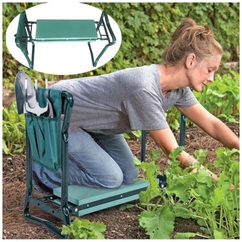 Klappbarer Hocker, Stuhl, Gartenkniestuhl 3-in-1 mit Taschen 60 x 49 x 25 cm KRT04 Klappbarer Hocker, Stuhl, Gartenkniestuhl 3-in-1 mit Taschen 60 x 49 x 25 cm KRT04
