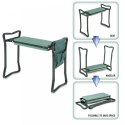 Klappbarer Hocker, Stuhl, Gartenkniestuhl 3-in-1 mit Taschen 60 x 49 x 25 cm KRT04