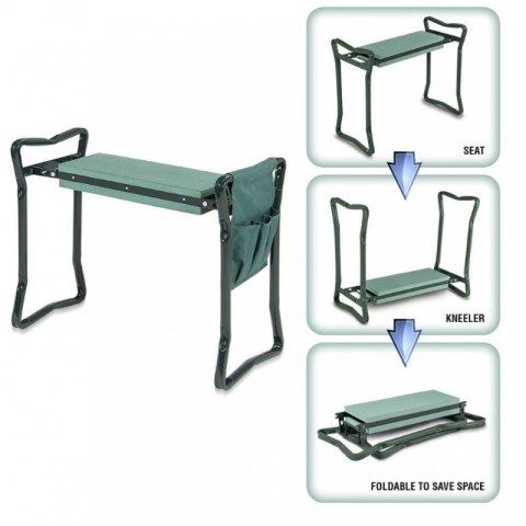 Klappbarer Hocker, Stuhl, Gartenkniestuhl 3-in-1 mit Taschen 60 x 49 x 25 cm KRT04 Klappbarer Hocker, Stuhl, Gartenkniestuhl 3-in-1 mit Taschen 60 x 49 x 25 cm KRT04