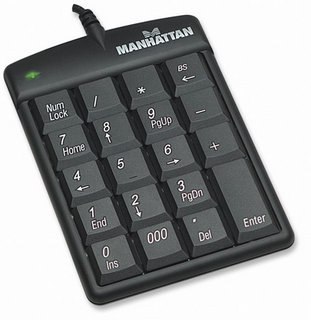 Klawiatura Przewodowa MANHATTAN Numeric Keypad USB Czarny Klawiatura Przewodowa MANHATTAN Numeric Keypad USB Czarny
