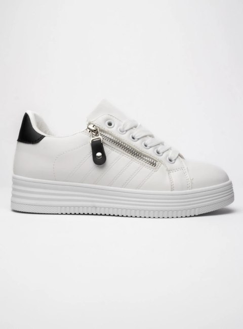 Damskie Sneakersy ZIPPY WHITE BLACK - Nowoczesny Design i Miejski Komfort - 38 Damskie Sneakersy ZIPPY WHITE BLACK - Nowoczesny Design i Miejski Komfort - 38