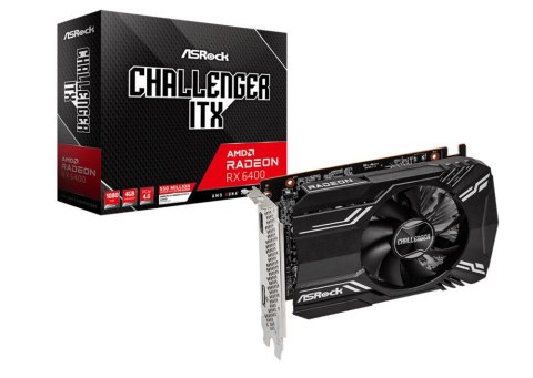 Karta graficzna ASROCK Radeon RX 6400 Challenger ITX 4 GB GDDR6 (RX6400 CLI 4G) Karta graficzna ASROCK Radeon RX 6400 Challenger ITX 4 GB GDDR6 (RX6400 CLI 4G)