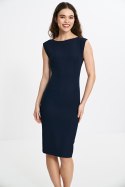 Sukienka z subtelnym dekoltem na plecach S266 Navy - Nife - 40 Sukienka z subtelnym dekoltem na plecach S266 Navy - Nife - 40