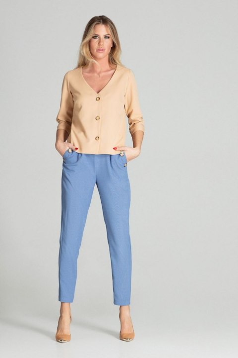 Koszula Damska Model M699 Beige - Figl - XL Koszula Damska Model M699 Beige - Figl - XL