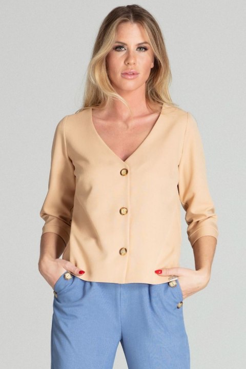 Koszula Damska Model M699 Beige - Figl - M