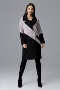 Płaszcz Damski Model M626 Black/Beige - Figl - L Płaszcz Damski Model M626 Black/Beige - Figl - L