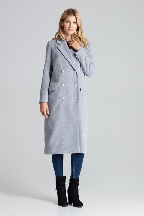 Płaszcz Damski Model M681 Grey - Figl - L Płaszcz Damski Model M681 Grey - Figl - L