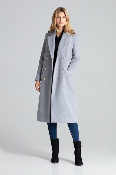 Płaszcz Damski Model M681 Grey - Figl - M Płaszcz Damski Model M681 Grey - Figl - M
