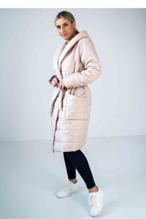 Płaszcz Damski Model M929 Beige - Figl - L/XL Płaszcz Damski Model M929 Beige - Figl - L/XL
