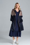 Płaszcz Model M817 Navy/Brown - Figl - L/XL Płaszcz Model M817 Navy/Brown - Figl - L/XL