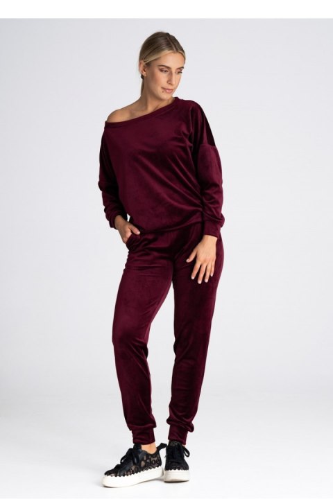 Spodnie Dresowe Model M965 Bordo - Figl - XL Spodnie Dresowe Model M965 Bordo - Figl - XL