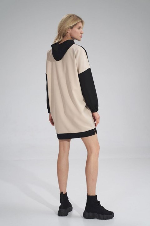 Sukienka Model M755 Black/Beige/Wzór 123 - Figl - L/XL Sukienka Model M755 Black/Beige/Wzór 123 - Figl - L/XL