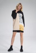 Sukienka Model M755 Black/Beige/Wzór 123 - Figl - L/XL Sukienka Model M755 Black/Beige/Wzór 123 - Figl - L/XL