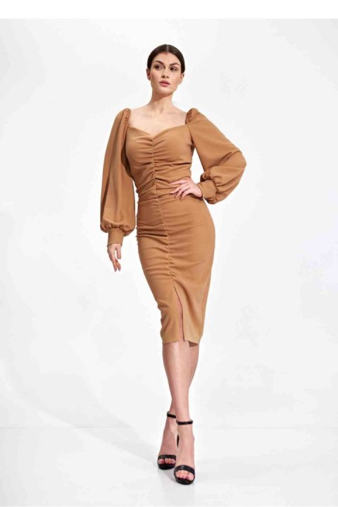 Sukienka Model M871 Beige - Figl - S Sukienka Model M871 Beige - Figl - S